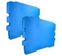 vhbw 2x Pieza de espuma compatible con Makita MakPac 2, 1 caja de herramientas - espuma rígida, 30 mm Azul