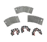 vhbw 30x cuchilla repuesto compatible con Worx Landroid M800i, M800, M700, M 800, M 500 B cortacésped - Recambio, plata, acero inoxidable