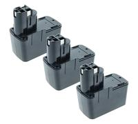 vhbw 3X batería Compatible con Bosch GSB 12 VSP-3, GSB 12VSP-2, BH-1214, GBM 12VES-2, GLI 12V, GSB 12 VSE-2 Herramienta (2100 mAh, NiMH, 12 V)