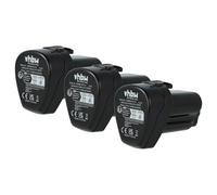 vhbw 3X batería Compatible con Metabo PowerMaxx LED | PowerMaxx BS Quick Pro, PowerMaxx RC herramienta (2000 mAh, Li-Ion, 10,8 V)