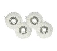 vhbw 4X Cabezal fregona Compatible con Leifheit Clean Twist Mop, Clean Twist Disc Mop fregona - Repuesto, Microfibra, Blanco