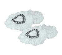vhbw 4X Cabezal fregona Compatible con Vileda Easy Wring & Clean, Turbo Easy Wring fregona - Repuesto, Microfibra, Negro/Blanco