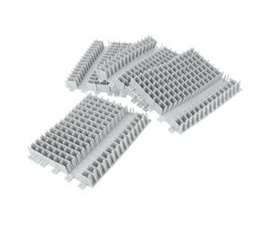 vhbw 4X Cepillo Compatible con Dolphin 99991080 | EU, 99991079-SFI, 99991083-PRX robot, aspirador de piscina - De PVC, 17,5 x 13 x 2 cm