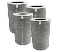 vhbw 4x Filtro carbón activo compatible con Xiaomi Smart Air Purifier 4 Pro purificador de aire - Filtro de aire H12 gris blanco