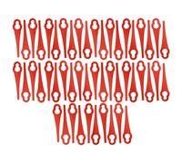vhbw 50x cuchilla repuesto compatible con Bosch ART 23 Easytrim Accu, ART 23 LI cortadora de césped - Recambio, rojo, nailon/plástico