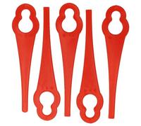 vhbw 5x cuchilla repuesto compatible con Einhell AT 18 Li, BG-ART 18 Li, BG-CT 18 Li cortadora de césped - Recambio, rojo, nailon/plástico