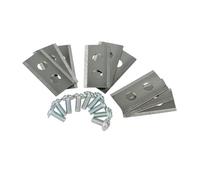 vhbw 9x Cuchilla repuesto compatible con Worx Landroid WR130E, WR-110-MI, WR105SI cortacésped - Recambio, plata, acero