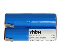 vhbw Batería Compatible con Gardena Accu 4 (2505) Tijeras para césped, Cortador de césped reemplaza Accu4, TBGD430MU - (NiMH, 3000mAh, 4.8V)