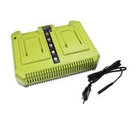 vhbw Cargador Dual Compatible con Ryobi RY40601 | RY40610, RY40601A herramientas / cortacésped Li-Ion - batería, 72 W, 36V