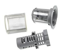 vhbw Colador fino/set colador suciedad (3 piezas) reemplaza Balay 00170740, 00175712 para lavavajillas - Tamiz lavaplatos, 9 cm plata gris