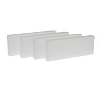 vhbw Set de filtros compatible con Zehnder Paul Novus 300, 450 unidad de ventilación - Filtro de aire G4 / F7 (4 uds.), 48 x 18 x 10 cm, blanco