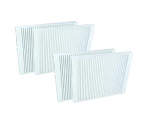 vhbw Set filtros compatible con Bosch Vent 4000 CC 120, 4000 CC 100 unidad ventilación - M5 / F7 4 uds., 21,6 x 18 x 1,8 cm, blanco