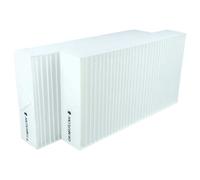 vhbw Set filtros compatible con Bosch Vent 5000C HR230W, 5000 C HR 140 W unidad ventilación - G4 / F7 2 uds., 27 x 15 x 4,6 cm, blanco