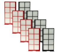 vhbw Set filtros compatible con Zehnder ComfoAir 225 | 200 unidad ventilación - G4 / F7 8 uds., 29 x 15 x 5 cm, blanco / rojo / negro