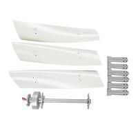 ViaGasaFamido Generador de Turbina Eólica 500W Maglev Turbina Eólica Vertical 24V con Controlador MPPT ABS Aleación de Aluminio GFRP 2m S Arranque 45m S Viento Seguro para Alumbrado Público