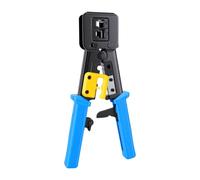 ViaGasaFamido Herramienta de Crimpar, Revestimiento de óxido Negro (mango | Acero para Herramientas de Alta Resistencia, Molde 6P 8P de Alta Precisión, Crimpadora Ethernet para Cableado Doméstico