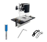 ViaGasaFamido Soporte de Ranura 2 en 1, Base de Enrutador de Carpintería con Sujetador de Acero Al Carbono, Localizador de Máquina de Recorte de 65mm para Gabinete y Guardarropa (Tipo 2)