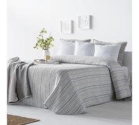 VIALMAN Colcha Bouti Ligero Sofia 14 con un Diseño de Rayas para Cama de Matrimonio de 135 | Colcha Jaquard 135 | Colcha Beige 230x270 cm