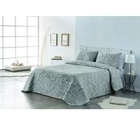 VIALMAN Colcha Bouti Ligero Sofia 29 con un Diseño de Cachemira para Cama de Matrimonio de 135 cm | Colcha Cachemir 135 | Colcha Paisley 230x270 cm, Color Gris