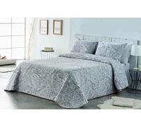 VIALMAN Colcha Bouti Ligero Sofia 29 con un Diseño de Cachemira para Cama de Matrimonio de 135 cm | Colcha Cachemir 135 | Colcha Paisley 230x270 cm, Color Taupe