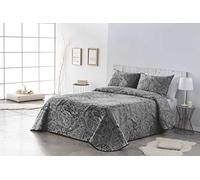 VIALMAN Colcha Bouti Ligero Sofia 29 con un Diseño de Cachemira para Cama de Matrimonio de 150 cm | Colcha Cachemir 150 | Colcha Paisley 250x270 cm, Color Marengo