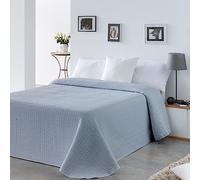 VIALMAN Colcha Bouti Lisa Alba 04 para Cama Individual de 105 cm | Colcha Gris Cama 105 | Tamaño Colcha 200 x 270 cm, Colcha Color Gris
