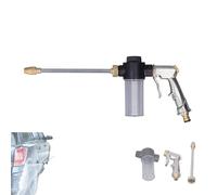 Vibrivio Pistola de espuma de alta presión con boquilla de latón ajustable, pulverizador de espuma para lavado de coches, jardín, limpieza de suelos, lavado de mascotas, depósito de espuma de 100 ml