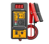 Vibsky Comprobador de relé de coche de 12 V/24 V. Pantalla LCD con retroiluminación digital, prueba relés de 4/5 pines, compatible con baterías de plomo comprobador de reles y fusibles
