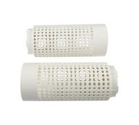 Vibsky Cubo de basura de PVC blanco para residuos de jardín, ahorro de espacio, 12 x 6 x 6 pulgadas, con tapa segura y circulación de aire