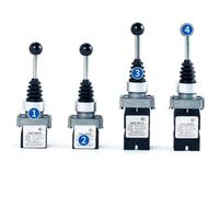 Vibsky Interruptor de palanca de mando giratorio para paneles de control industriales y maquinaria, montaje en panel de 22 mm, controlador de palanca de mando 2NO/4NO, momentáneo o pestillo (cierre de