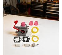 Vibsky Kit de reparación de carburador BVM200C, 25CC, para sopladores McCulloch M325, para juego de componentes metálicos precalibrados