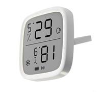 Vibsky SNZB-02D Sensor de humedad de temperatura Pantalla LCD para Hub | Alta precisión ± 0,2 °C, compatible con zigbee 3.0, alertas de aplicación, soporte de escritorio o pared