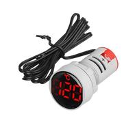 Vibsky Termómetro digital de 22 mm, pantalla LED redonda para temperatura, respuesta rápida con DC5-12V/DC24-48V, diseño compacto para uso en gabinete de control