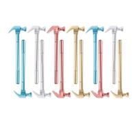 VICASKY 12 Piezas Bolígrafo de Gel Forma de Martillo, Plástico, Tapa | Escritura Suave, Agarre Ergonómico, Estilo Creativo, para Estudiantes y Documentos de Oficina