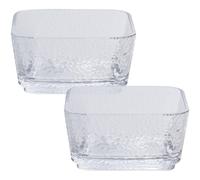 VICASKY 2 Piezas Cuenco de Vidrio Martillado Japonés, Pequeño | Acabado Elegante y Bordes Pulidos, Adecuado para Buffet, Hoteles, Cocina Doméstica y Presentación de Regalos