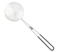VICASKY 3 Piezas Colador de Acero Inoxidable con Mango de Silicona, Cuchara Coladora Segura y Resistente al Óxido para Té con Perlas y Olla Caliente