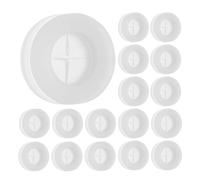 VICASKY 30 Unidades Tapón de Silicona para Agujero de Pajita, 10mm, Blanco | Anillo de Silicona, Bloqueo de Residuos, para Pajitas Reutilizables y Tapas de Vaso, Viaje y Picnic