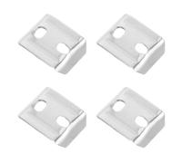 VICASKY 4 Piezas Base Resistente para Toallero de Acero Plata Baño Inoxidable de Forma Rectangular Separación de Agujeros de 15mm, Fácil Mantenimiento y Suciedad para Accesorios Modernos