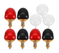 VICASKY 9piezas Balloons de Pádel y Ping Pong Raquetas y Pelotas de Foil Reutilizables para Decoración de Fiestas Deportivas Interactivas