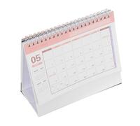 VICASKY Calendario de Escritorio 2026-2027, Mini, Papel, Blanco, Semanal | Tapa Aro Dorado, Diseño de Sobremesa Estable, Páginas Diarias Desprendibles, para Oficina y Reuniones