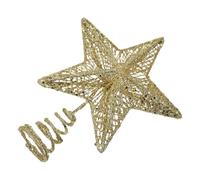 VICASKY Estrella de Hierro Dorada de Cinco Puntas para Árbol de Navidad