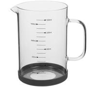 VICASKY Jarra medidora de vidrio borosilicato de 1500 ml con asa y ángulo de vertido, para uso en cafeterías y cocina