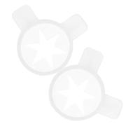 VICASKY Juego de 2 Boquillas para Máquina de Hacer Helados Diseño Único, Material Plástico Blanco, Fácil de Limpiar, Adecuado para Fiestas de Cumpleaños y Eventos