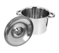 VICASKY Olla Uso Multipropósito de Acero Inoxidable con Doble Asa para Cocinar Sopa y Guisos, Diseño Redondo y Gran Capacidad para Cocina de Inducción
