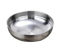 VICASKY Plato Redondo para Condimentos de Acero Inoxidable 304, Resistente al Frío y Adecuado para Mezclar Salsas en Restaurantes y Catering Reutilizable