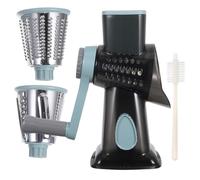 VICASKY Rallador de Queso Giratorio Manual de Acero Inoxidable con Manivela para Cortar Papas y Nueces, Fácil de Limpiar, Adecuado para Uso Diario en Cocina Familiar