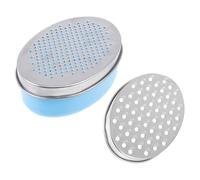VICASKY Raspador de Queso Ovalado de Plástico y Acero Inoxidable | Protección Lateral Integrada, Orificio para Colgar Extremo, Adecuado para Cocina Familiar y Repostería