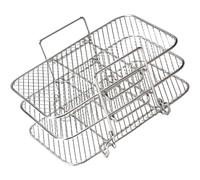 VICASKY Rejilla de Múltiples Capas de Acero Inoxidable 304 | Color Plata, Estructura Desmontable Apilable, Amplía el Espacio de Cocción y Facilita el Guardado