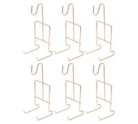 VICASKY Soporte para Taza y Platillo de Té, Expositor Metal Dorado | Tazas de Demitasse y Platillos, Acabado Dorado, Adecuado para Vitrina, Oficina y Coleccionistas