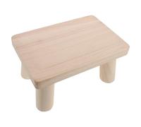 VICASKY Taburete de Madera Vintage para Adultos y Personas Mayores con Superficie sin Astillas y Diseño Rectangular para Sala y Dormitorio Beige